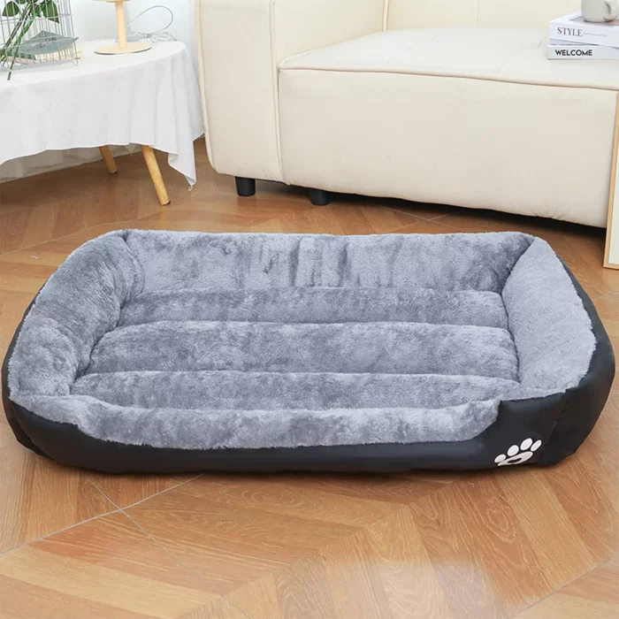 XIAOLE Bedsure Orthopedic Dog Bed For Medium Dogs, 15.5 X 17.7'X 4.7in Pet Sofa Beds, Oxford Cloth Short Plush Pet Couch Bed With Removable Washable Cover, Nonskid Bottom, Black