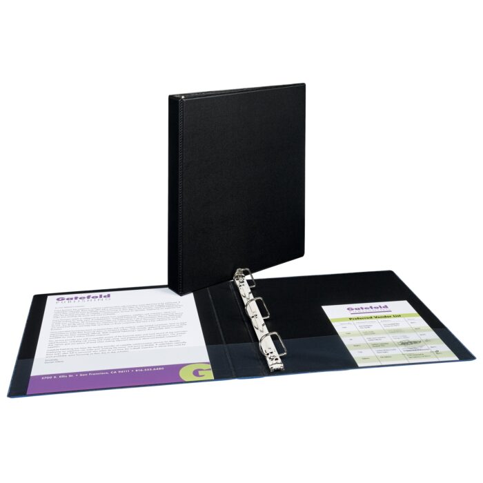 Avery Durable 3 Ring Binder, 1 inch Slant Rings, 3 Black Binders (27250) - Image 2